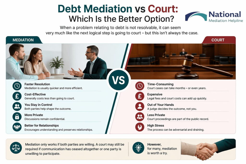 Debt Mediation vs Court: Which Is the Better Option Wokingham