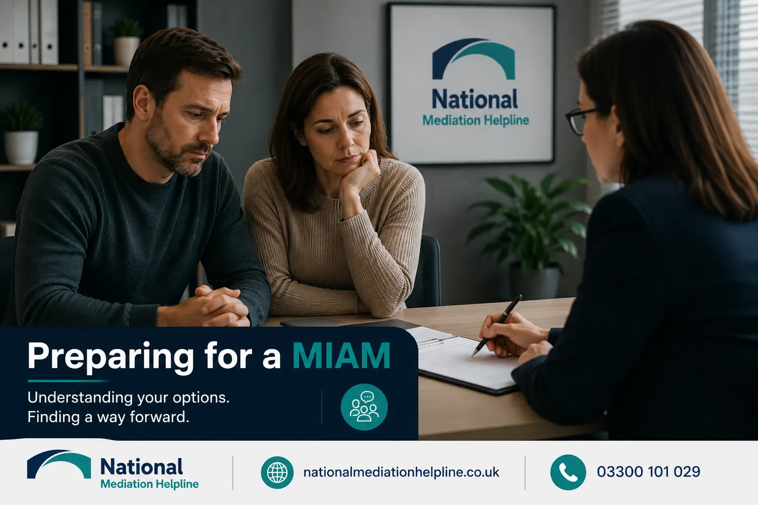 How to prepare for a miam in Wokingham Preparing for a MIAM. An image explaining how to prepare yourself emotionally and rationally for the first miam appointment